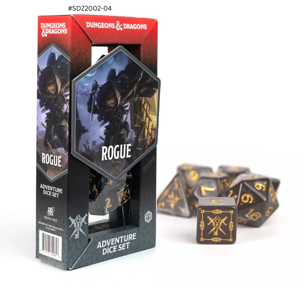 Dungeons & Dragons Adventure Dice - Rogue: Black | Sirius Dice image 0