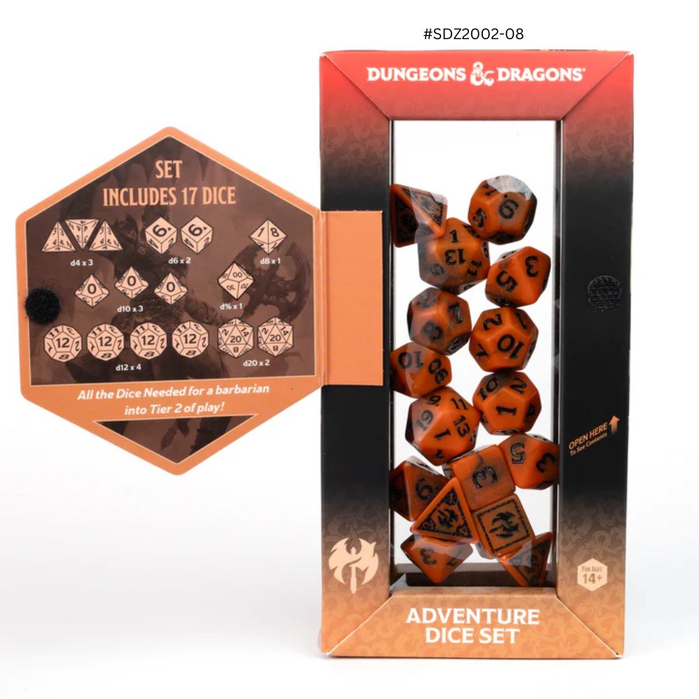 Dungeons & Dragons Adventure Dice - Barbarian: Orange | Sirius Dice image 1