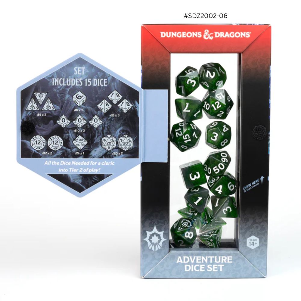 Dungeons & Dragons Adventure Dice - Cleric: Green | Sirius Dice image 1