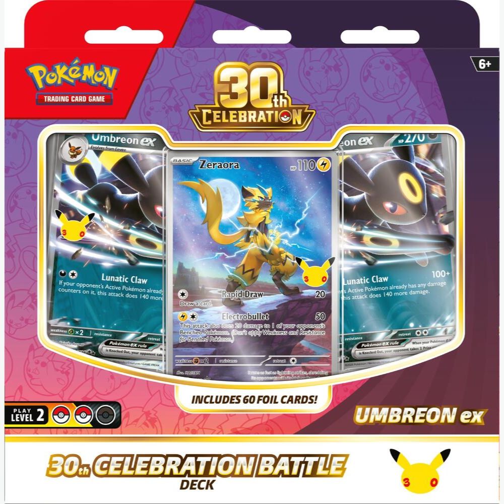 Pokemon 30th Celebration Battle Deck (Umbreon ex) / Zeraora PROMO