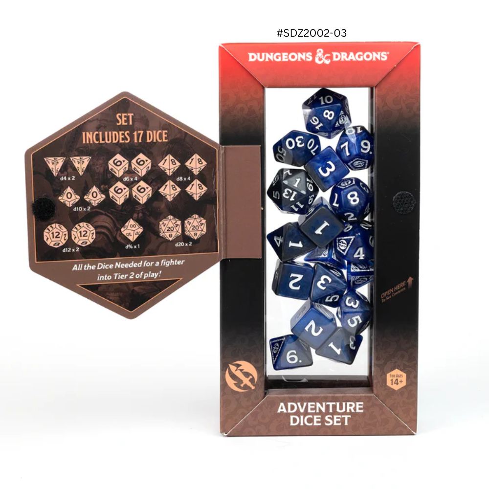 Dungeons & Dragons Adventure Dice Set - Fighter: Blue | Sirius Dice image 1