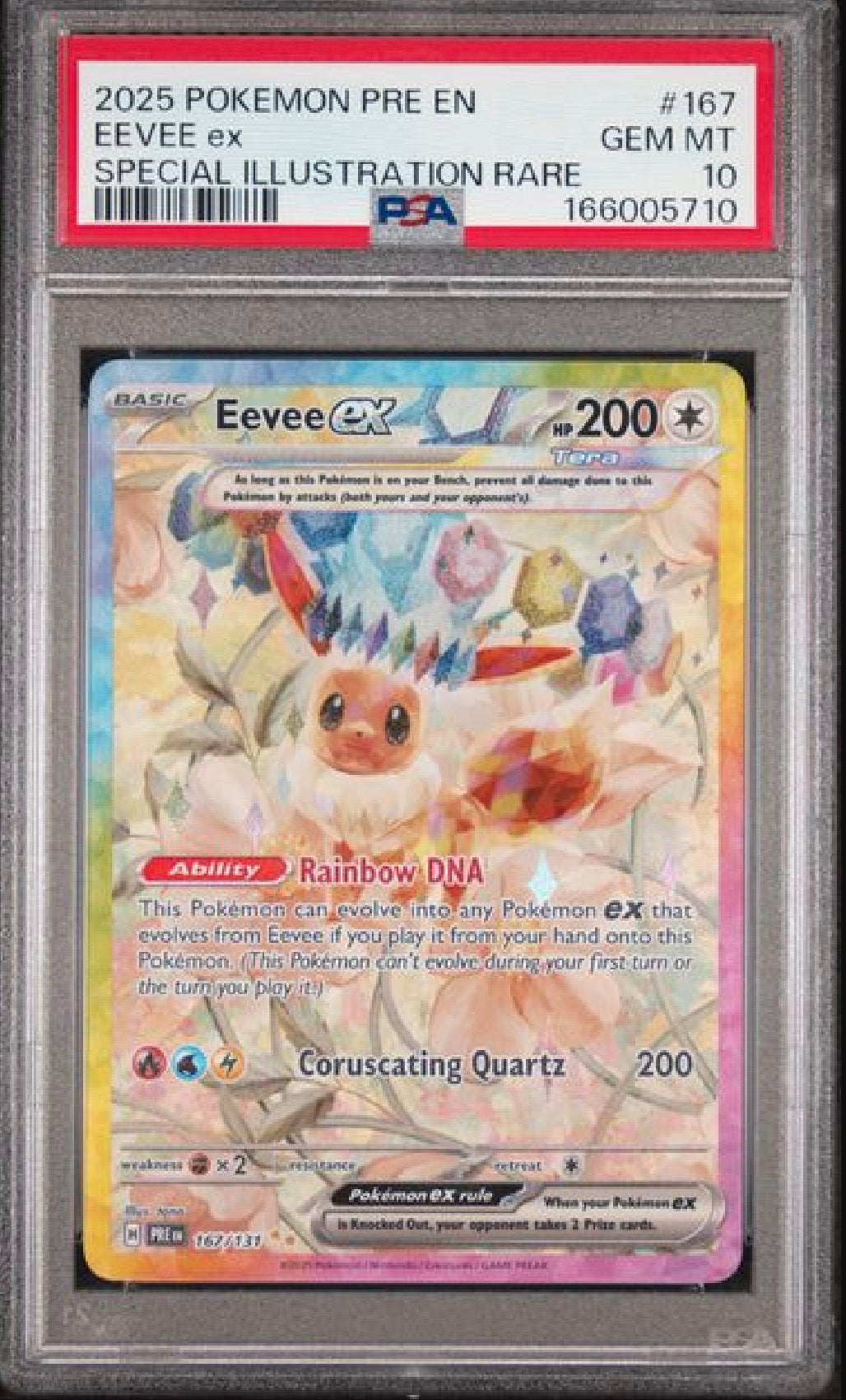 Prismatic Evolutions #167 Eevee ex Special Illustration Rare PSA 10