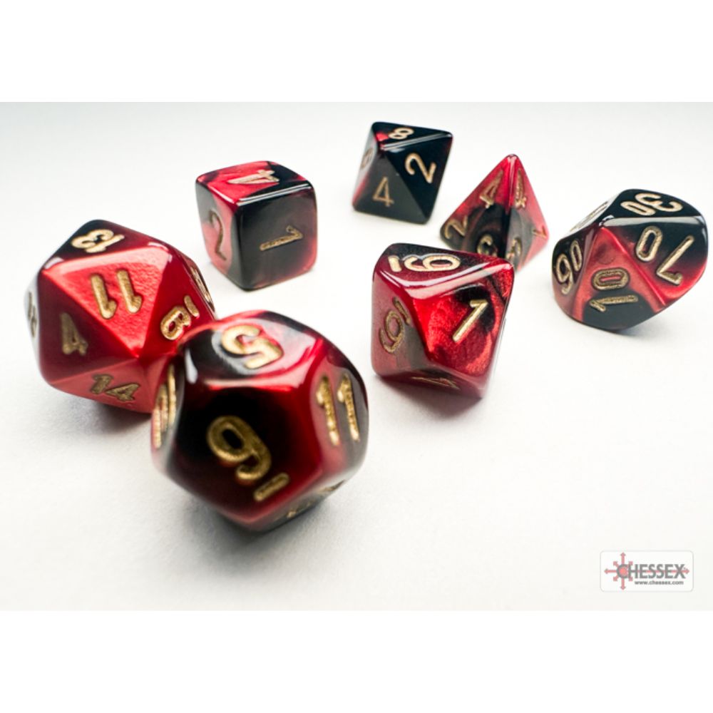 Gemini Mini 7 Die Set Black Red/Gold / #CHX20633 image 1