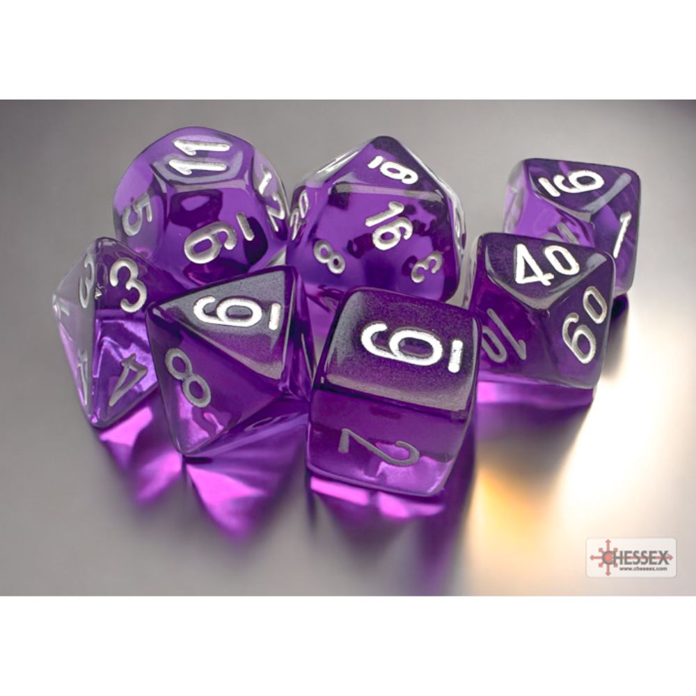 Translucent Mini 7 Die Set Purple/White / #CHX20377 image 0