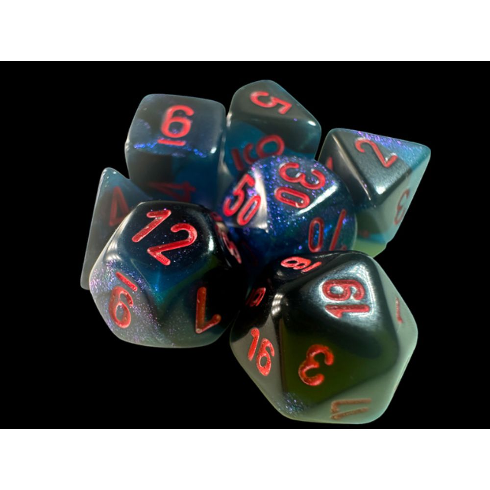 Gemini Mini-hedral Black-Starlight/red 7-Die Set / CHX20658 image 1