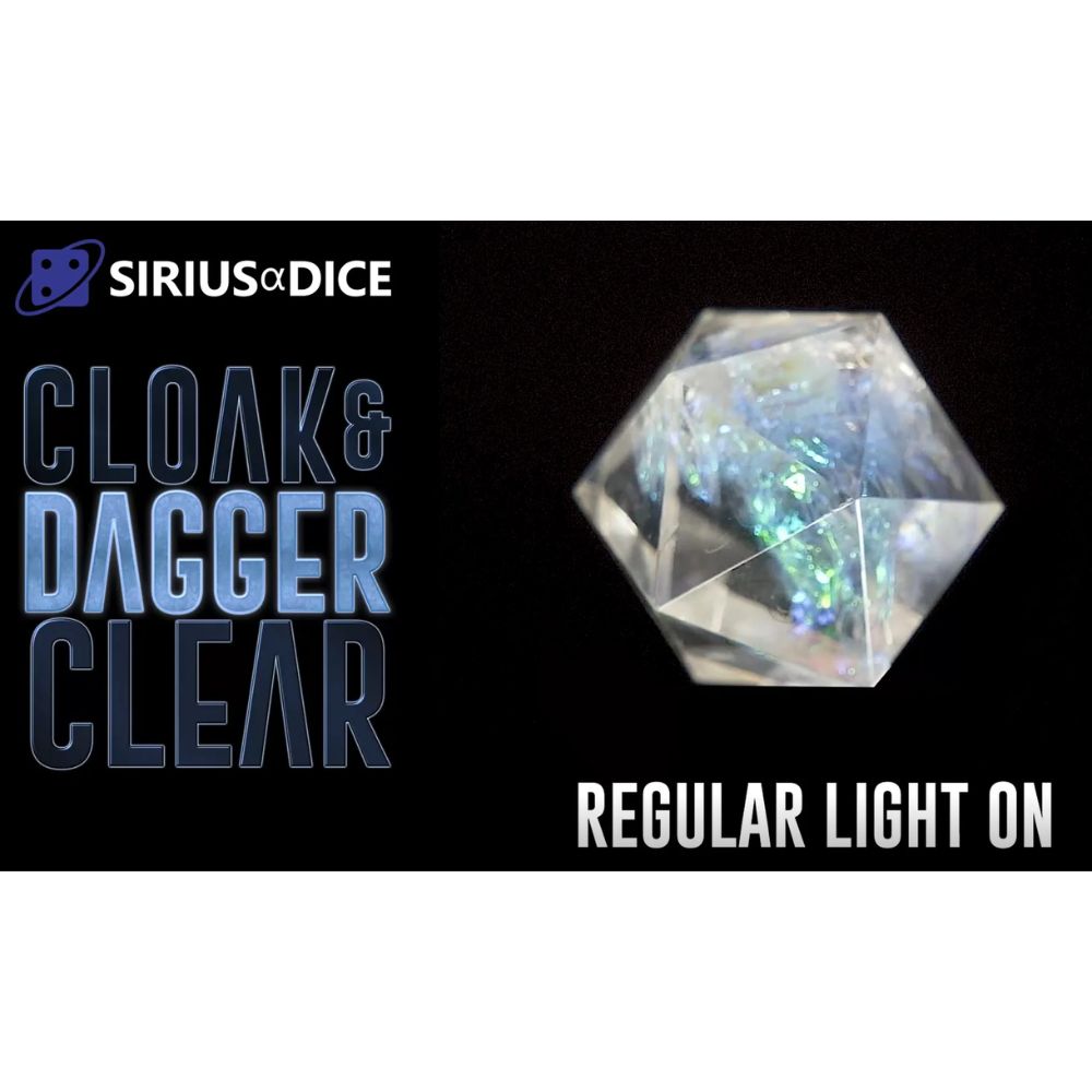 Sirius Dice - Cloak and Dagger Clear Dice Set image 3