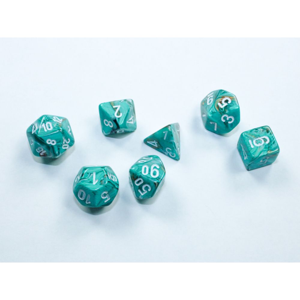 Marble Mini-hedral Oxi-Copper/white 7-Die Set / #CHX20403 image 0