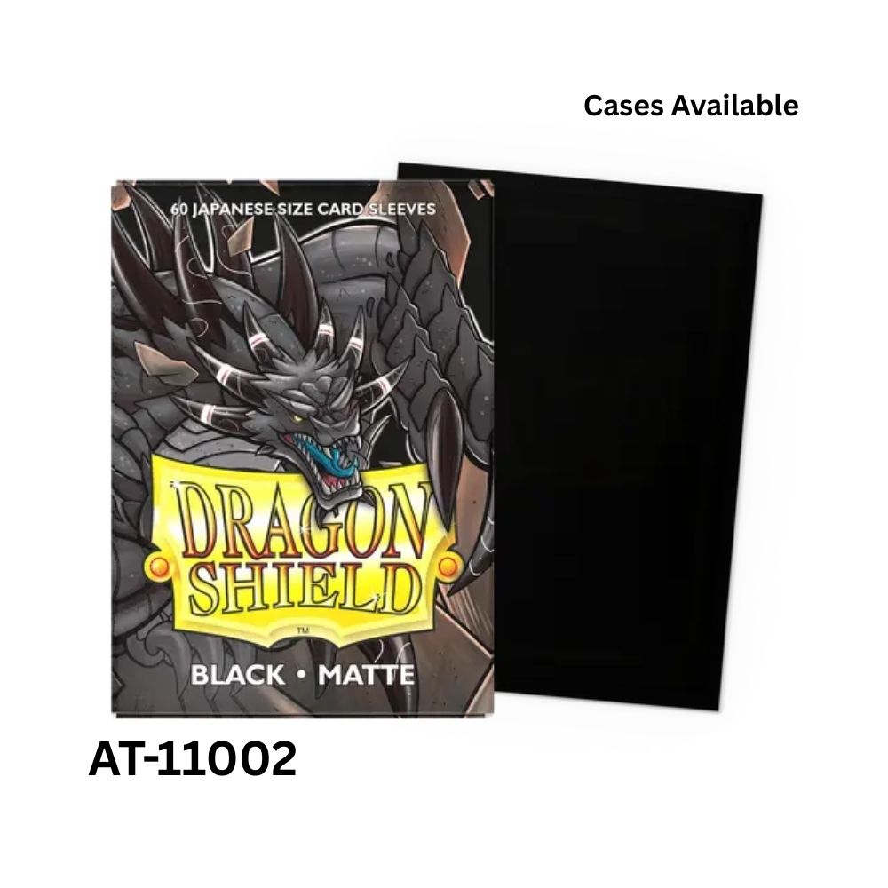 Dragon Shield Sleeves: Standard Matte - Black 100CT Item # AT-11002