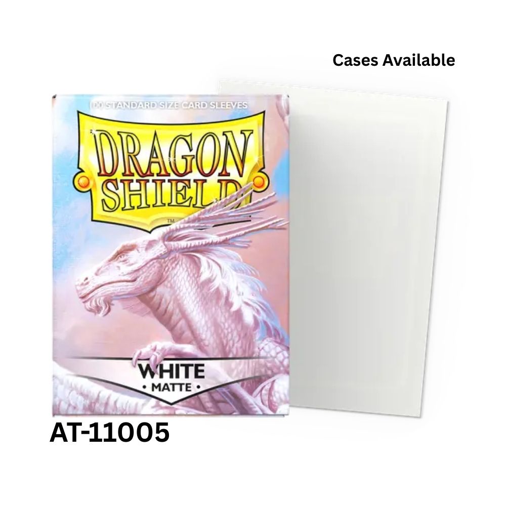 Dragon Shield Sleeves: Standard Matte - White 100CT -AT-11005