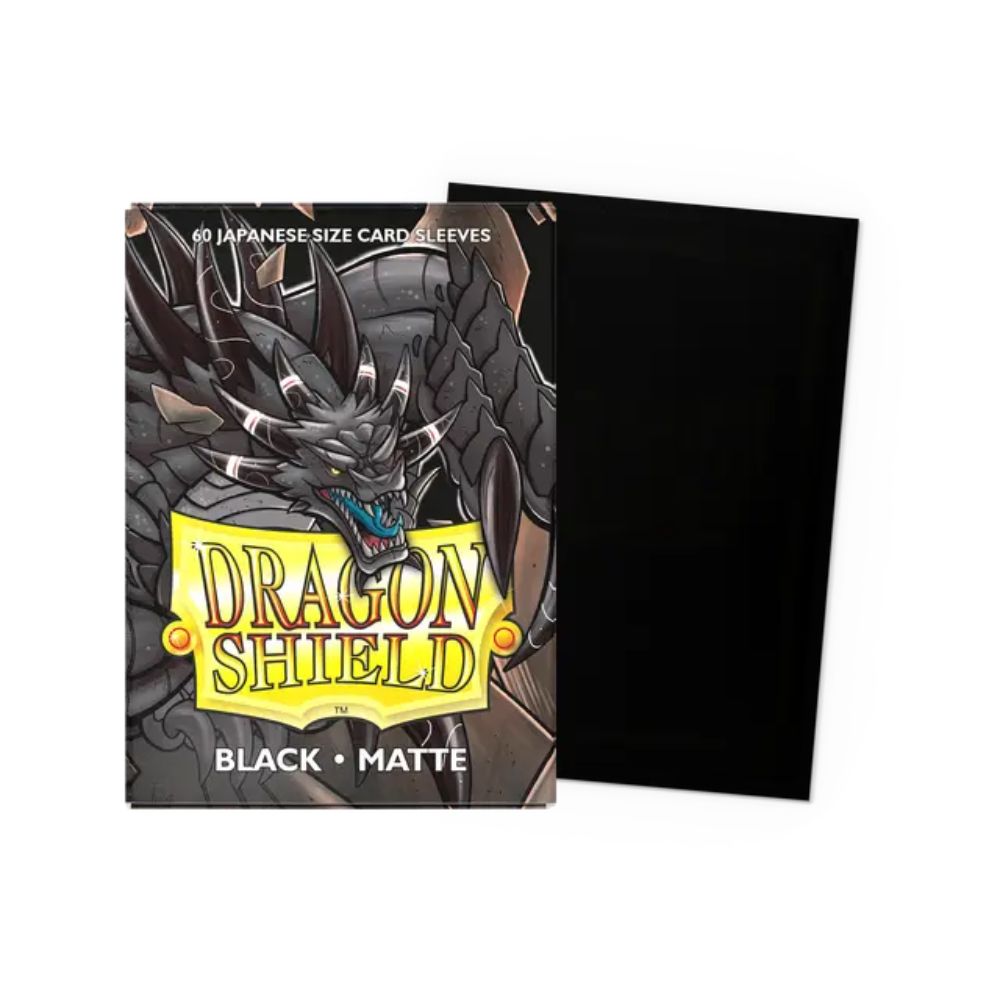 Dragon Shield Sleeves: Japanese Matte - Black 60CT / # AT-11102