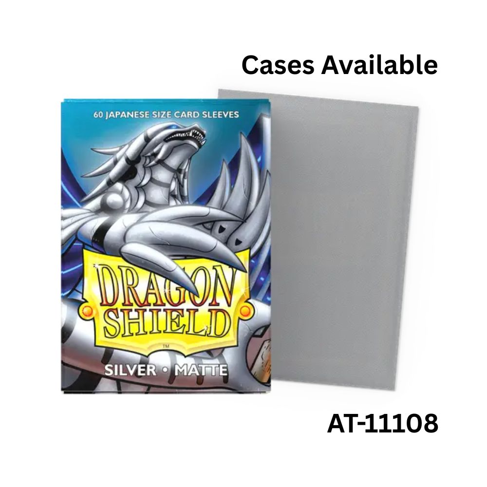 Dragon Shield Sleeves: Japanese Matte - Silver 60CT / # AT-11108