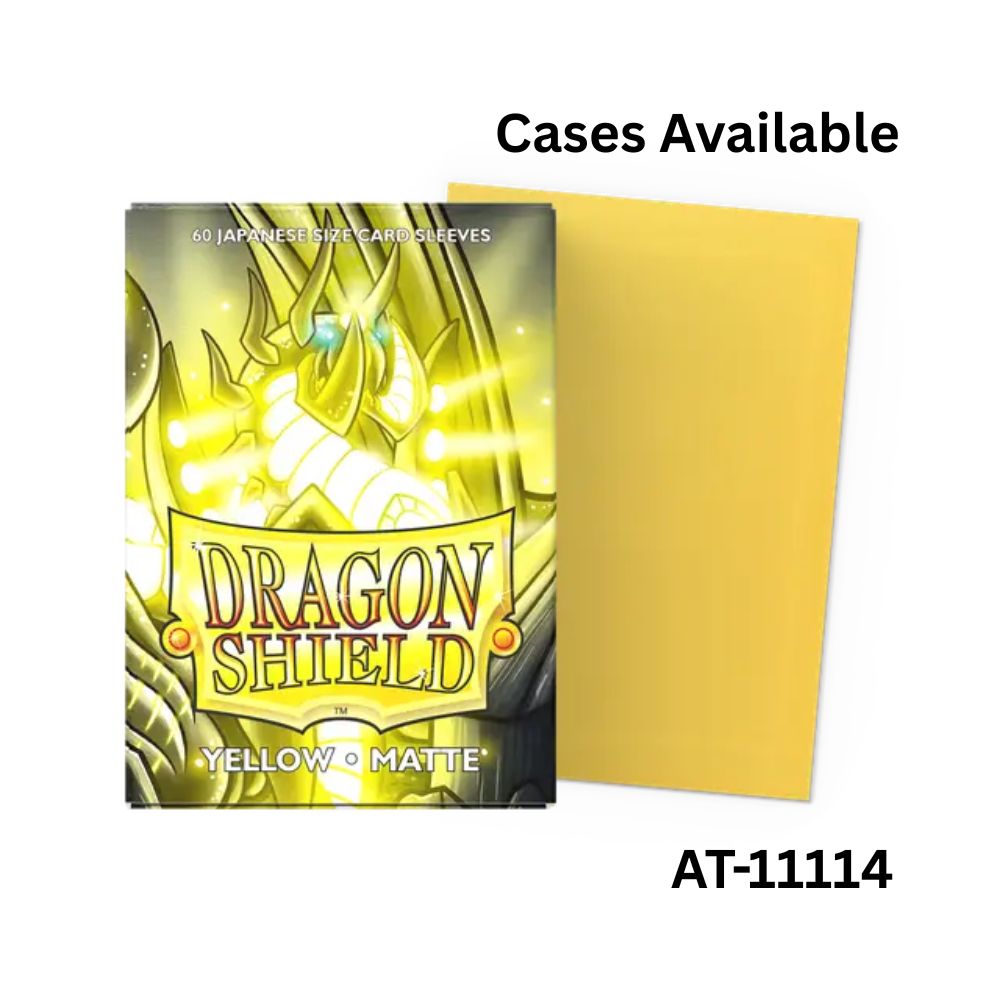 Dragon Shield Sleeves: Japanese Matte - Yellow 60CT / # AT-11114