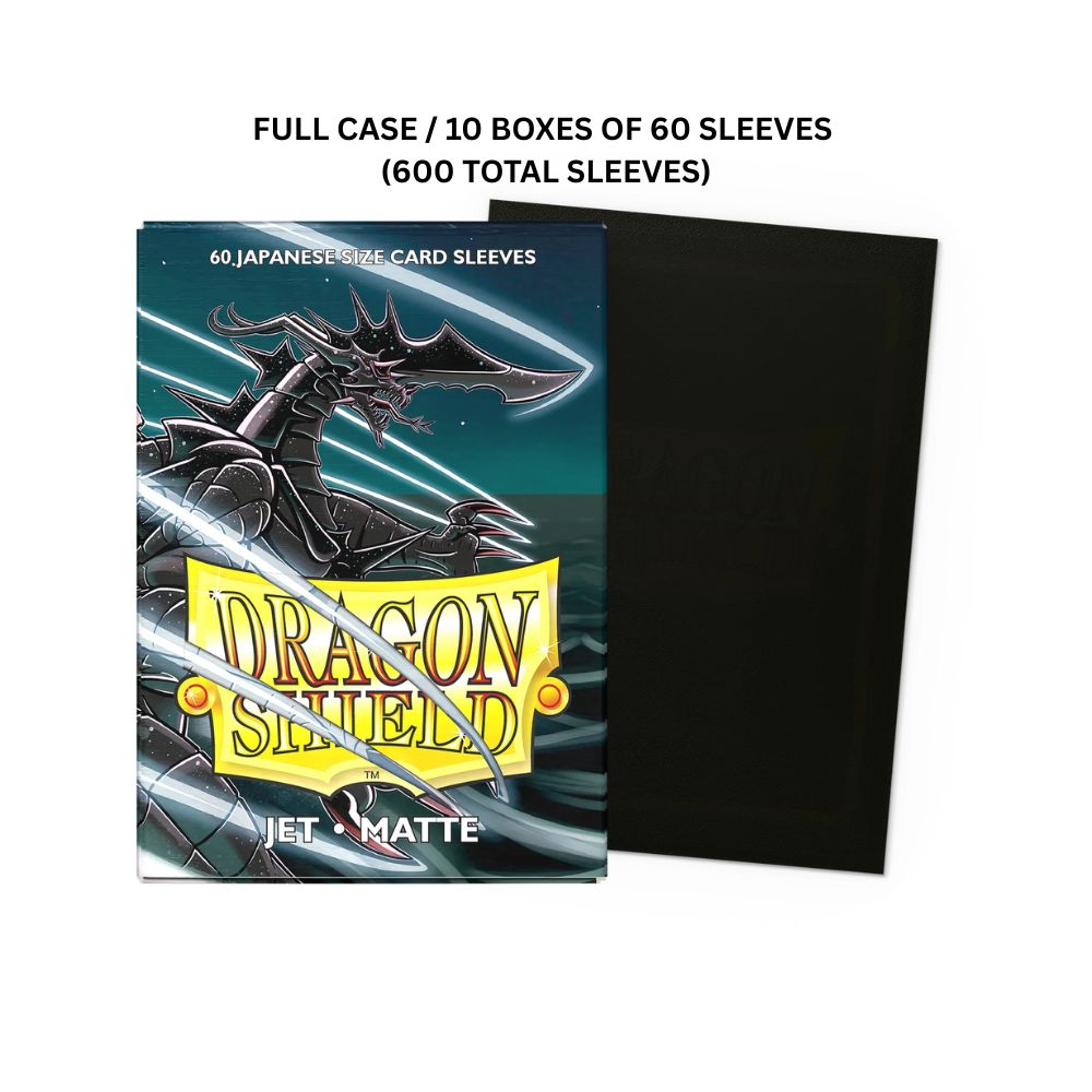 (X)10) Dragon Shield Sleeves: Japanese Matte - Jet 60CT / AT-11124