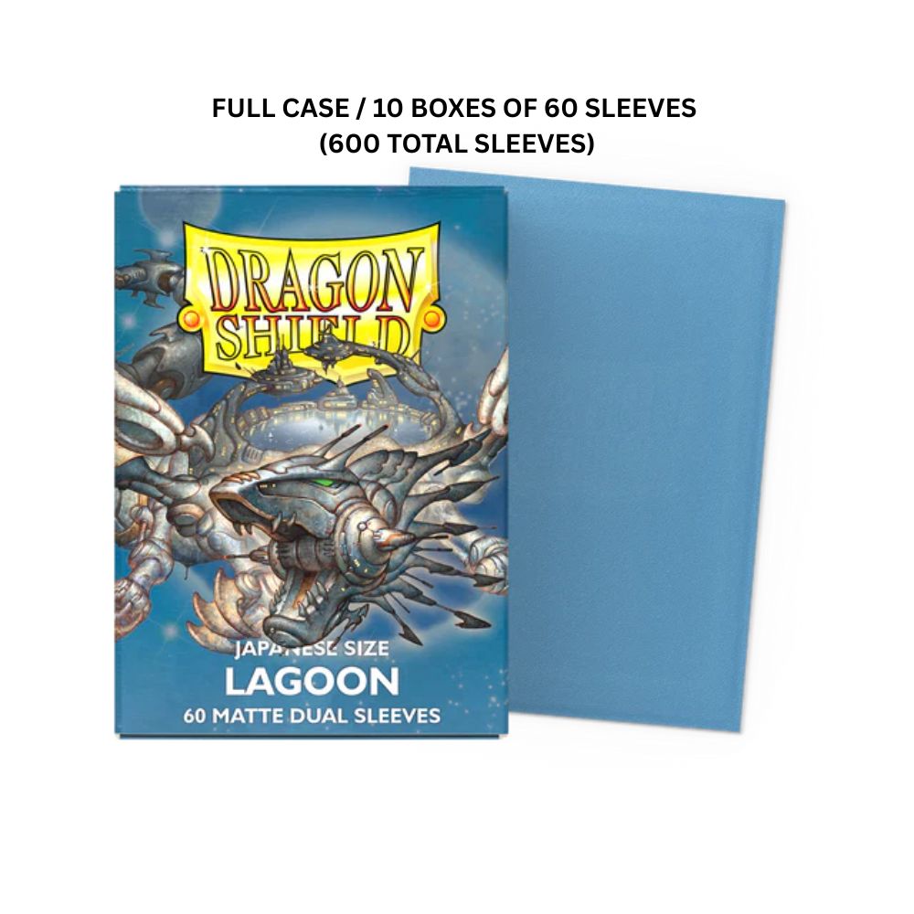 (X10) Dragon Shield Sleeves: Japanese Matte Dual - Lagoon 60CT / # AT-15148
