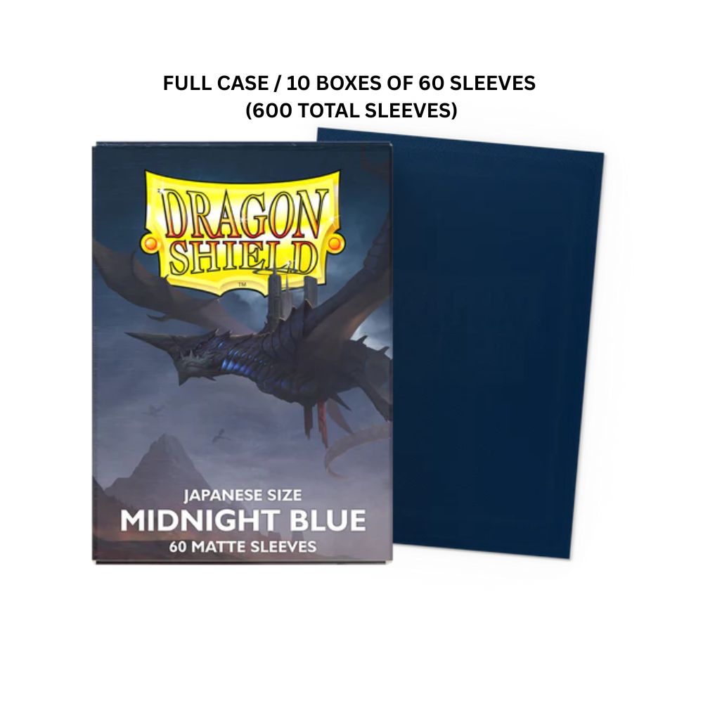 (X10) Dragon Shield Sleeves: Japanese Matte - Midnight Blue 60CT / # AT-11157