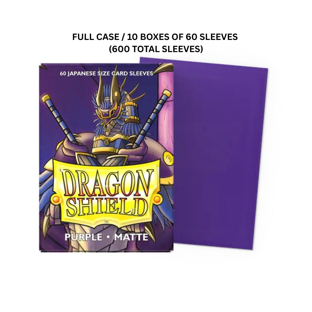 (X10) Dragon Shield Sleeves: Japanese Matte - Purple 60CT / # AT-11109