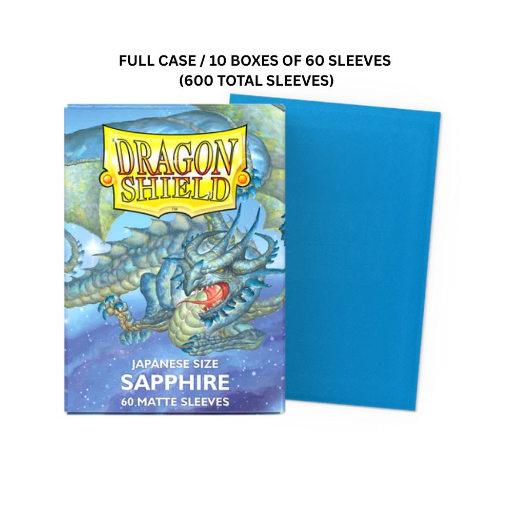 (X10) Dragon Shield Sleeves: Japanese Matte - Sapphire 60CT / # AT-11128