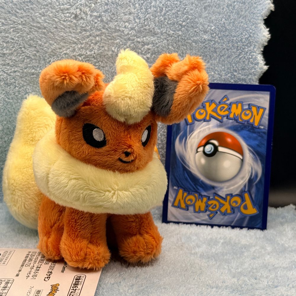 Pokemon Center Original Plush Mascot Keychain with Carabiner Flareon