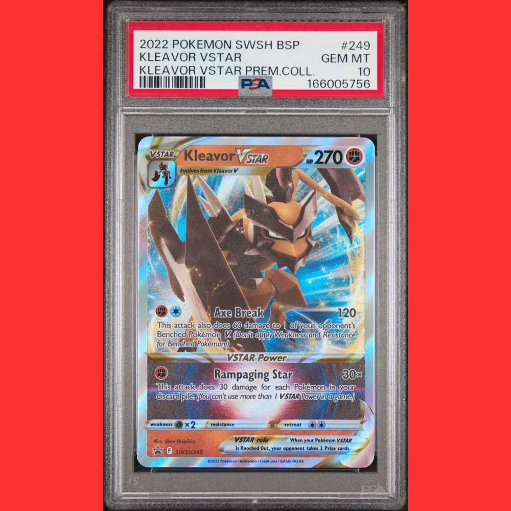 Pokemon SWSH Black Star Promo #249 Kleavor VSTAR Premium Coll PSA 10