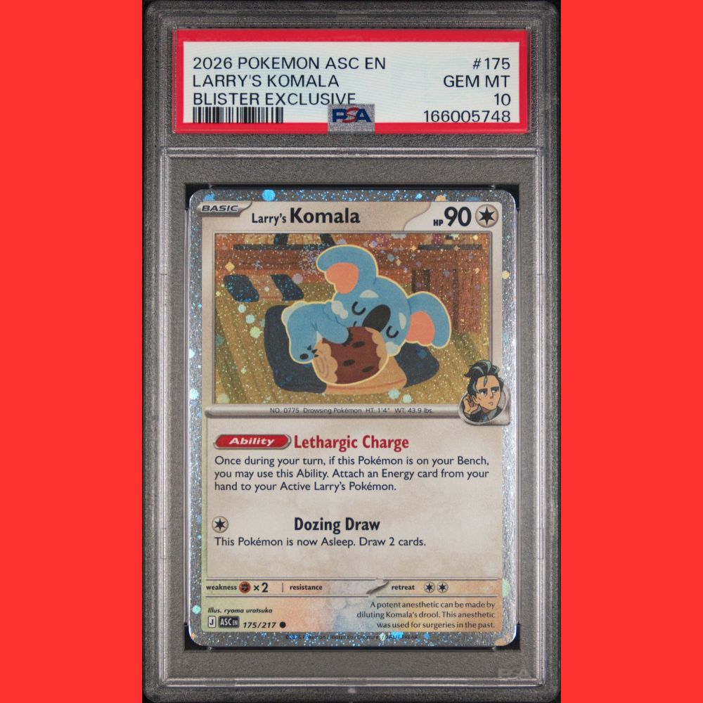 Pokemon Ascended Heroes #175 Larry's Komala Blister Exclusive (with swirl) PSA 10