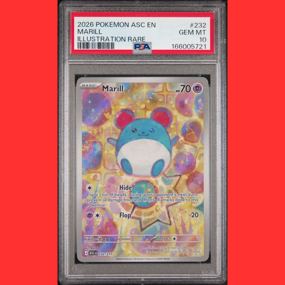 Pokemon Ascended Heroes #232 Marill Illustration Rare PSA 10