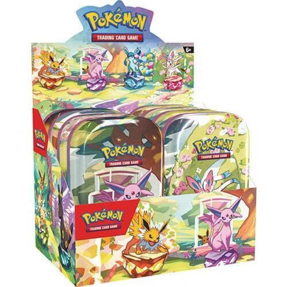 Prismatic Evolutions Mini Tin Display (Sealed Display of 8 Tins)