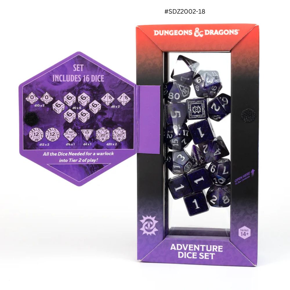 Dungeons & Dragons Adventure Dice - Warlock: Purple | Sirius Dice image 1