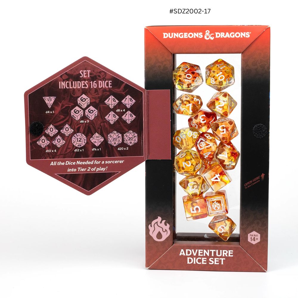 Dungeons & Dragons Adventure Dice - Sorcerer: Orange | Sirius Dice image 1