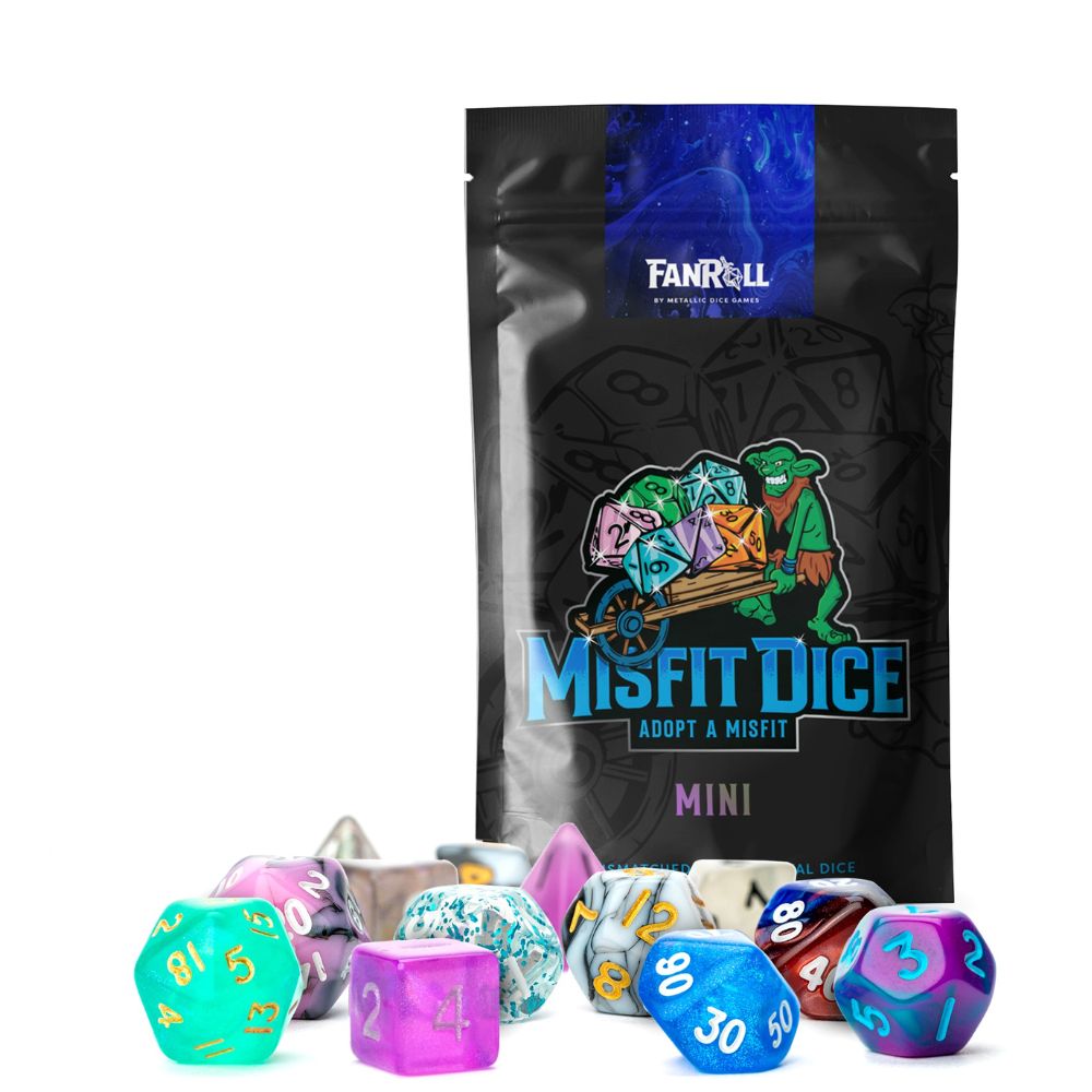 14CT Mini Mystery Misfit Polyhedral Dice Set (2-pack) : FanRoll: image 0