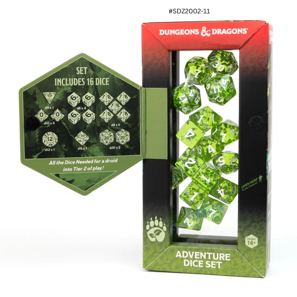 Dungeons & Dragons Adventure Dice - Druid: Green | Sirius Dice image 1