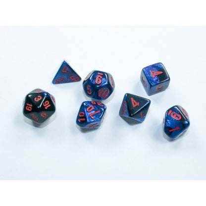 Gemini Mini-hedral Black-Starlight/red 7-Die Set / CHX20658 image 0