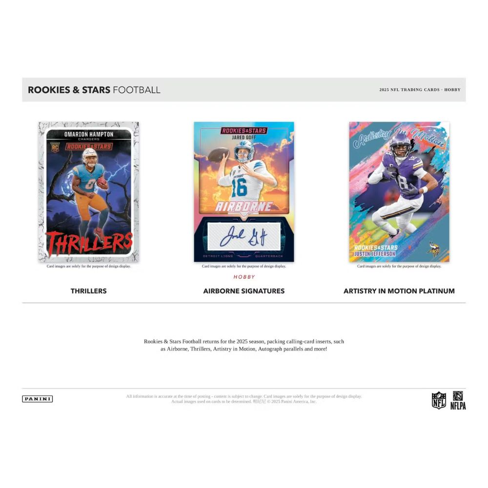 2025 Panini Rookies & Stars Football Hobby Boxes