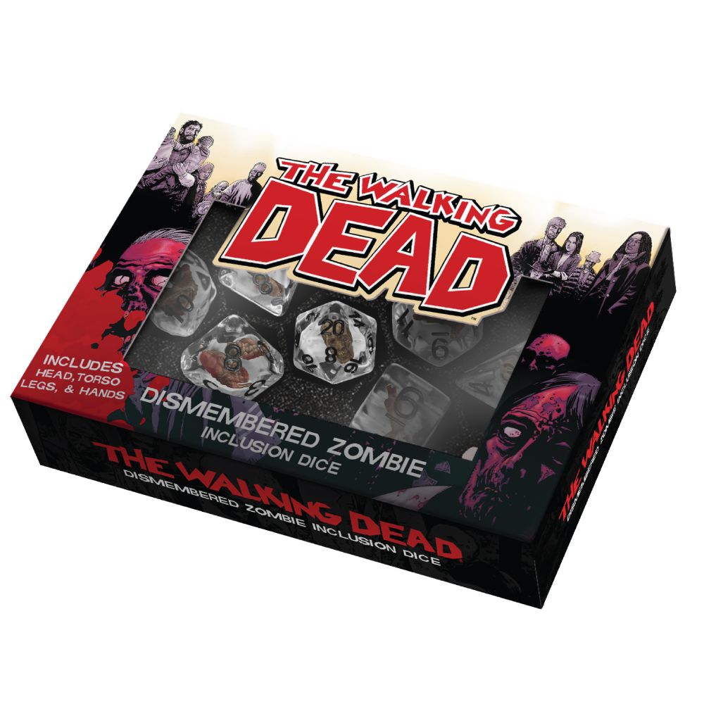 7CT The Walking Dead - Dismembered Zombie Resin Polyhedral Dice Set image 0