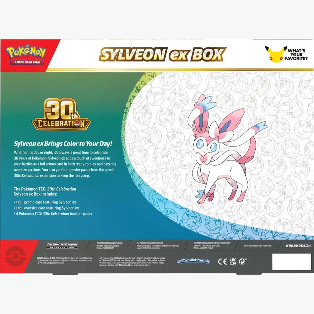 Pre-Order 9/16/26 Release: 30th Celebration Sylveon ex Collection Box