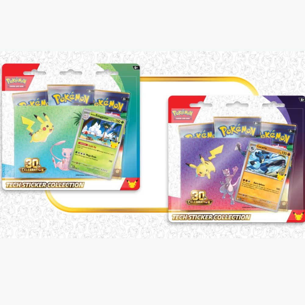 Pre-Order 9/16/26 Release: 30th Celebration Tech Sticker Collection Exeggutor & Lucario