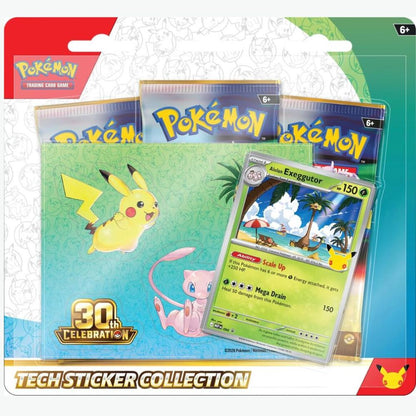 Pre-Order 9/16/26 Release: 30th Celebration Tech Sticker Collection Exeggutor & Lucario