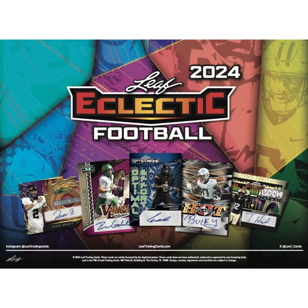 2024 Leaf Eclectic Football Jumbo Hobby Box image 0