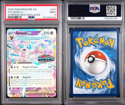 Prismatic Evolutions #41 Sylveon ex Surprise Box Exclusive PSA 9