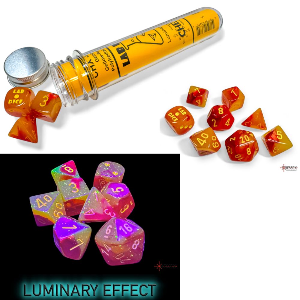 Gellow-Red/Yellow Luminary 7 Die Set with Bonus Die / #30051 image 0
