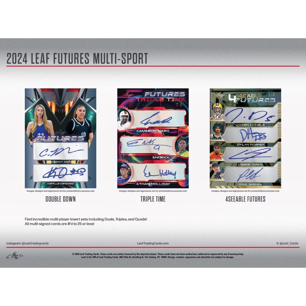 2024 Leaf Multisport Futures Hobby Box image 4