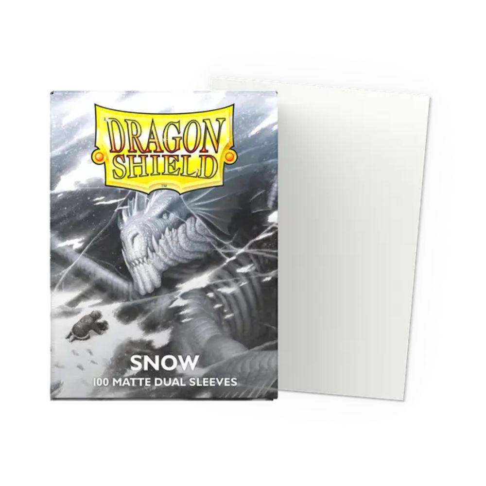Dragon Shield Sleeves: Standard Matte Dual - Snow 100CT image 0