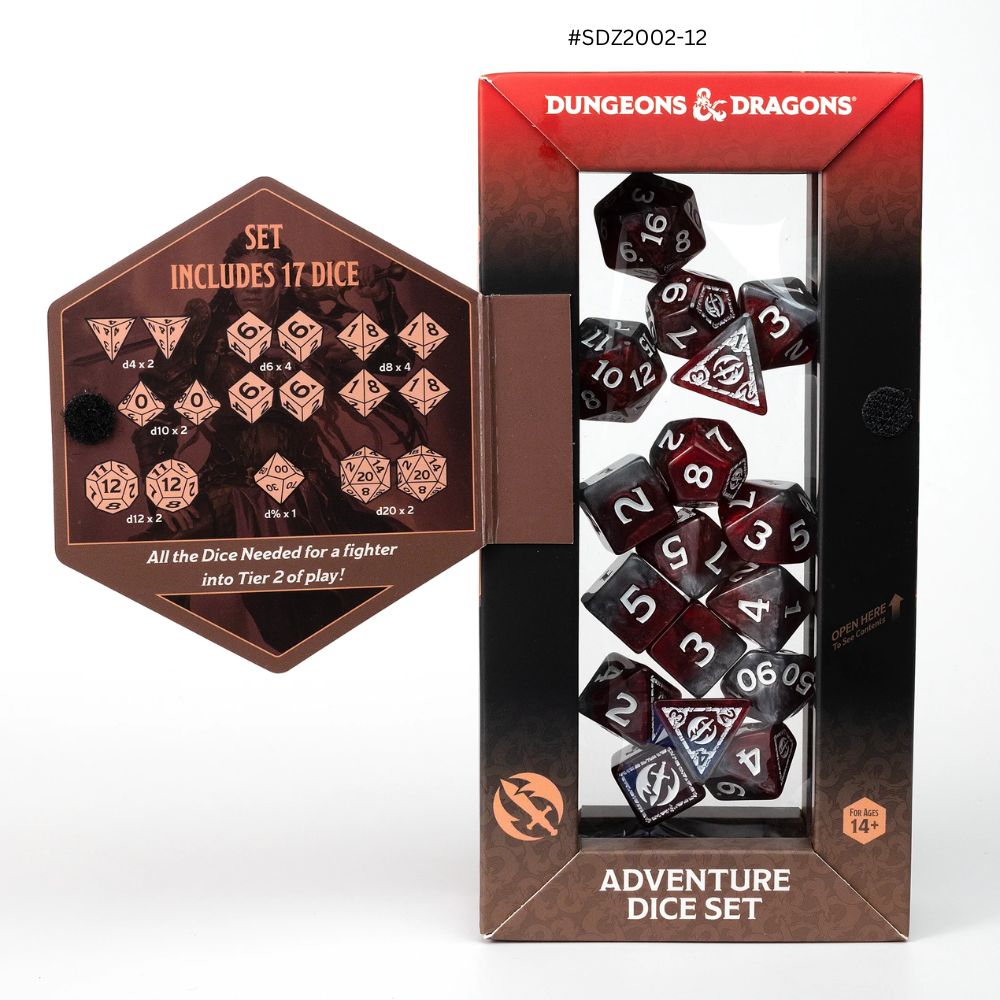 Dungeons & Dragons Adventure Dice - Fighter: Red | Sirius Dice image 1