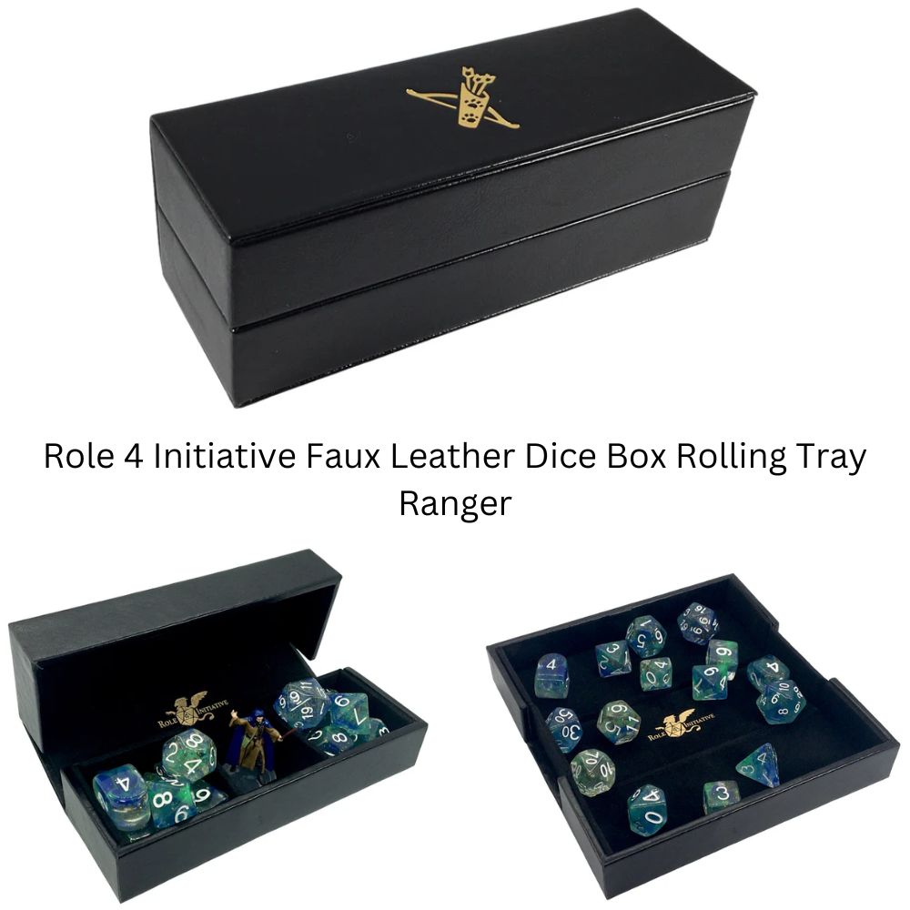 Role 4 Initiative Faux Leather Dice Box Rolling Tray Ranger image 0