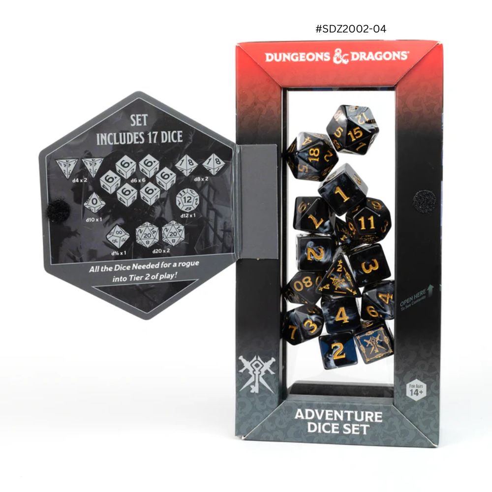 Dungeons & Dragons Adventure Dice - Rogue: Black | Sirius Dice image 1