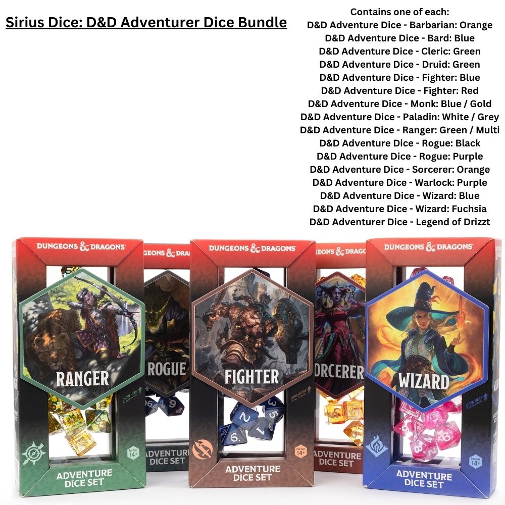 Sirius Dice: D&D Adventurer Dice Bundle image 0