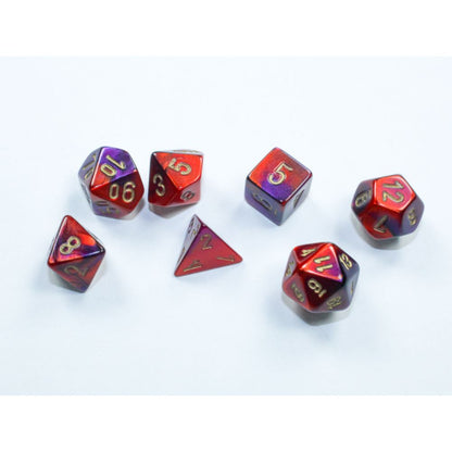 Gemini Mini-hedral Purple-Red/gold 7-Die Set / CHX20626 image 0