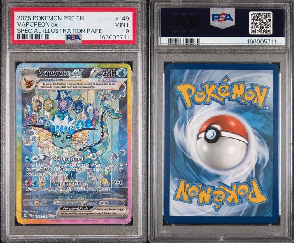 Prismatic Evolutions #149 Vaporeon ex Special Illustration Rare PSA 9