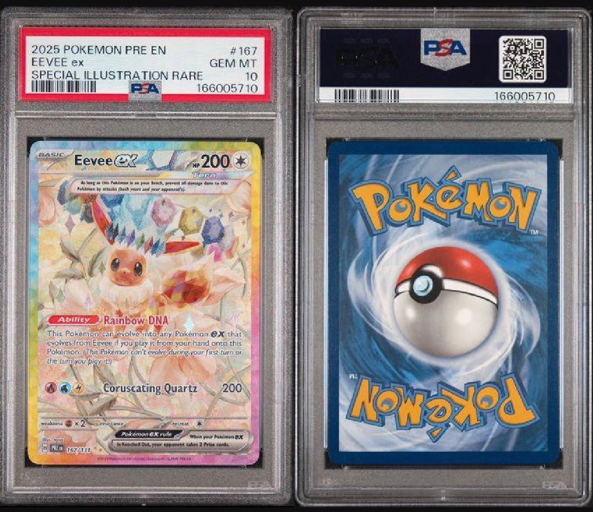 Prismatic Evolutions #167 Eevee ex Special Illustration Rare PSA 10