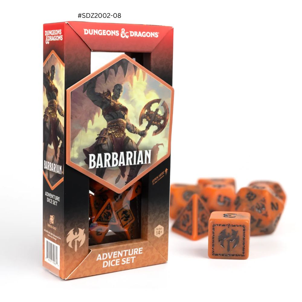 Dungeons & Dragons Adventure Dice - Barbarian: Orange | Sirius Dice image 0