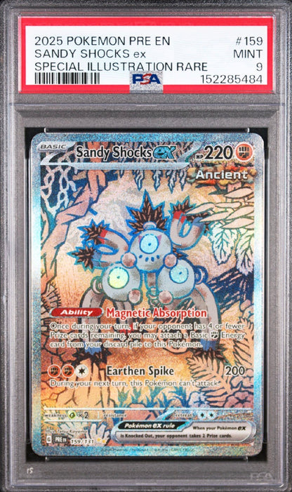 Prismatic Evolutions #159 Sandy Shocks ex Special Illustration Rare PSA 9